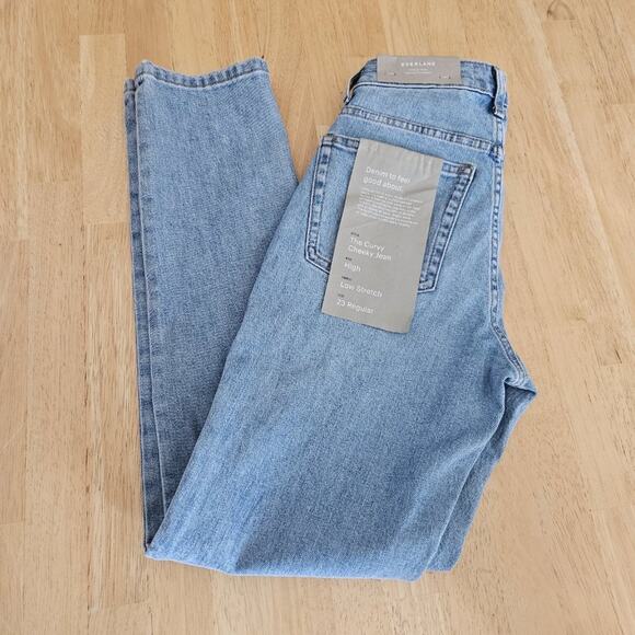 Everlane The Curvy Cheeky Straight Jean Reg length Sky Blue -size 23- NWT - Picture 8 of 8